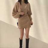 ランタンスリーブのニットセーターとショート丈のノースリーブワンピースのニットセッ… | 17kg | 詳細画像5 