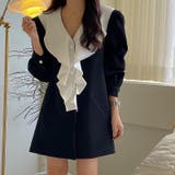 【SHOPLIST限定】Vネックの荷葉エッジワンピース | 17kg | 詳細画像8 