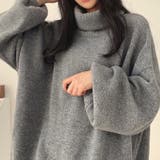 【SHOPLIST限定】高い襟とオーバーサイズの中長丈のニットセーター | 17kg | 詳細画像11 