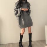 【SHOPLIST限定】高い襟とオーバーサイズの中長丈のニットセーター | 17kg | 詳細画像12 