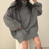 【SHOPLIST限定】高い襟とオーバーサイズの中長丈のニットセーター | 17kg | 詳細画像13 