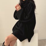 【SHOPLIST限定】高い襟とオーバーサイズの中長丈のニットセーター | 17kg | 詳細画像18 