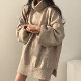 【SHOPLIST限定】高い襟とオーバーサイズの中長丈のニットセーター | 17kg | 詳細画像5 