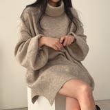 【SHOPLIST限定】高い襟とオーバーサイズの中長丈のニットセーター | 17kg | 詳細画像7 