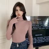 ピンク | スリムでスタイリッシュなショート丈の高い襟元の起毛リブコットン長袖インナーシャツ… | 17kg