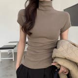 ライトブラウン | 【SHOPLIST限定】スリムでスタイリッシュなショート丈のハイネック長袖インナ… | 17kg