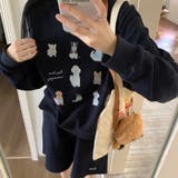 【SHOPLIST限定】犬のプリントが入ったラウンドネックのゆったりとしたパーカ… | 17kg | 詳細画像14