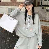 【SHOPLIST限定】犬のプリントが入ったラウンドネックのゆったりとしたパーカ… | 17kg | 詳細画像16