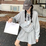 【SHOPLIST限定】犬のプリントが入ったラウンドネックのゆったりとしたパーカ… | 17kg | 詳細画像18