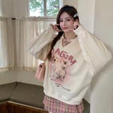 カートゥンプリント長袖のスウェットトップスと、ハイウエスト甘辛いミディスカート | 17kg | 詳細画像21 