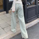 パール付きデザイン感のあるハイウエストでスリムなストレートレッグのデニムパンツ | 17kg | 詳細画像15