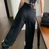 パール付きデザイン感のあるハイウエストでスリムなストレートレッグのデニムパンツ | 17kg | 詳細画像8