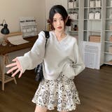 アメリカンレトロでゆったりVネックのパーカーと、すっきり印象のAラインの花柄ハー… | 17kg | 詳細画像14 