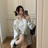 アメリカンレトロでゆったりVネックのパーカーと、すっきり印象のAラインの花柄ハー… | 17kg | 詳細画像4 