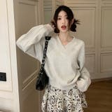 アメリカンレトロでゆったりVネックのパーカーと、すっきり印象のAラインの花柄ハー… | 17kg | 詳細画像6 