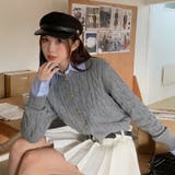 【SHOPLIST限定】学院風丸襟ショート丈編みセーターニットカーディガン | 17kg | 詳細画像11