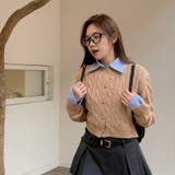【SHOPLIST限定】学院風丸襟ショート丈編みセーターニットカーディガン | 17kg | 詳細画像19