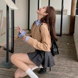 【SHOPLIST限定】学院風丸襟ショート丈編みセーターニットカーディガン | 17kg | 詳細画像20
