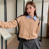 【SHOPLIST限定】学院風丸襟ショート丈編みセーターニットカーディガン | 17kg | 詳細画像23