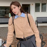 【SHOPLIST限定】学院風丸襟ショート丈編みセーターニットカーディガン | 17kg | 詳細画像26