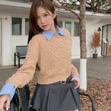 【SHOPLIST限定】学院風丸襟ショート丈編みセーターニットカーディガン | 17kg | 詳細画像27