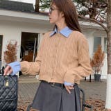 【SHOPLIST限定】学院風丸襟ショート丈編みセーターニットカーディガン | 17kg | 詳細画像28