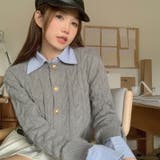 【SHOPLIST限定】学院風丸襟ショート丈編みセーターニットカーディガン | 17kg | 詳細画像5