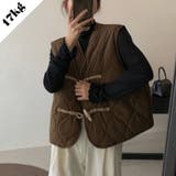 【SHOPLIST限定】レトロな木製ボタンのひょうたん型ベストジャケット | 17kg | 詳細画像1 