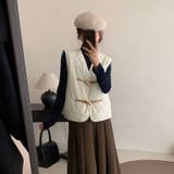 【SHOPLIST限定】レトロな木製ボタンのひょうたん型ベストジャケット | 17kg | 詳細画像11 