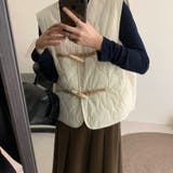 【SHOPLIST限定】レトロな木製ボタンのひょうたん型ベストジャケット | 17kg | 詳細画像12 