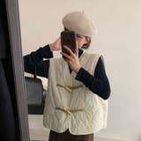 【SHOPLIST限定】レトロな木製ボタンのひょうたん型ベストジャケット | 17kg | 詳細画像14 