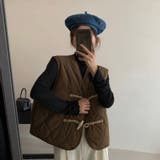 【SHOPLIST限定】レトロな木製ボタンのひょうたん型ベストジャケット | 17kg | 詳細画像15 
