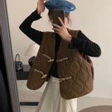 【SHOPLIST限定】レトロな木製ボタンのひょうたん型ベストジャケット | 17kg | 詳細画像20 