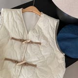 【SHOPLIST限定】レトロな木製ボタンのひょうたん型ベストジャケット | 17kg | 詳細画像8 