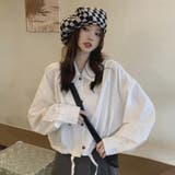 韓国ファッション紐付きハイウエストショートアウターシャツ | 17kg | 詳細画像5