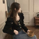 秋の優しい雰囲気を持つレトロ風コーデュロイ刺繍入りパフスリーブ長袖シャツ | 17kg | 詳細画像17 