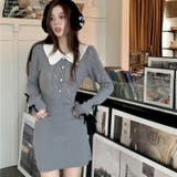 【SHOPLIST限定】韓国風シックな秋新作ニットタイトワンピース | 17kg | 詳細画像12 