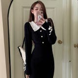 【SHOPLIST限定】韓国風シックな秋新作ニットタイトワンピース | 17kg | 詳細画像2 