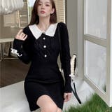 【SHOPLIST限定】韓国風シックな秋新作ニットタイトワンピース | 17kg | 詳細画像6 