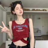 アメリカンレトロ風へそ出し着痩せノースリーブキャミソール | 17kg | 詳細画像12 