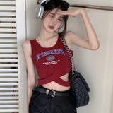 アメリカンレトロ風へそ出し着痩せノースリーブキャミソール | 17kg | 詳細画像21 