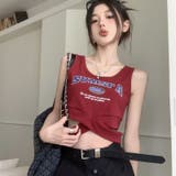 アメリカンレトロ風へそ出し着痩せノースリーブキャミソール | 17kg | 詳細画像23 