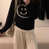 【SHOPLIST限定】韓国風スマイリーフェイスホワイトショートセーター | 17kg | 詳細画像6 