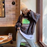 韓国ファッション英字プリントレヤードスウェットパーカー | 17kg | 詳細画像11 