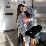 韓国ファッション英字プリントレヤードスウェットパーカー | 17kg | 詳細画像7 