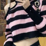 【SHOPLIST限定】オフショルダーショートセーターボーダー柄 | 17kg | 詳細画像3 