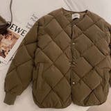 【SHOPLIST限定】菱形キルティング中綿アウターショート無地コート | 17kg | 詳細画像13 