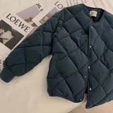 【SHOPLIST限定】菱形キルティング中綿アウターショート無地コート | 17kg | 詳細画像5 