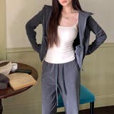 フリース感のあるジャケットドレープストレートパンツ2点セット | 17kg | 詳細画像15