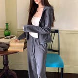 フリース感のあるジャケットドレープストレートパンツ2点セット | 17kg | 詳細画像16